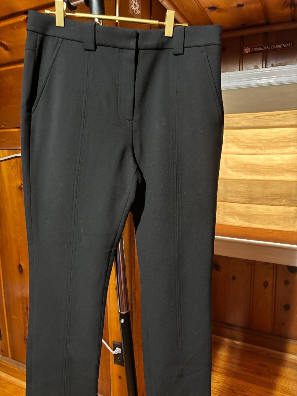 ALC tab front black pants with side slits - Size 10